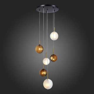 SL1183.543.06 Светильник подвесной ST-Luce Латунь/Черный, Белый G9 6*5W Foligno-foto5