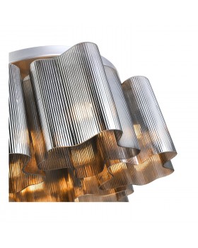 SL117.702.06 Люстра потолочная ST-Luce Серебристый/Дымчатый E27 6*60W ONDE-foto3