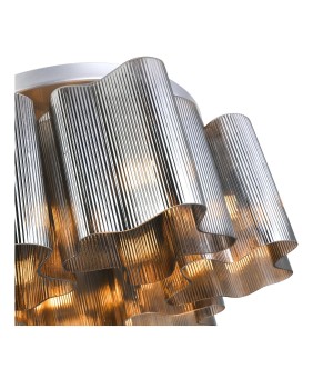 SL117.702.06 Люстра потолочная ST-Luce Серебристый/Дымчатый E27 6*60W ONDE-foto3