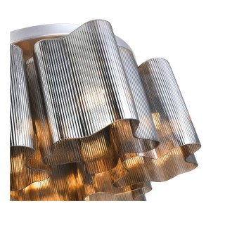 SL117.702.06 Люстра потолочная ST-Luce Серебристый/Дымчатый E27 6*60W ONDE-foto3