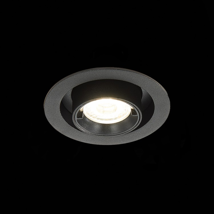 ST702.348.12 Св-к встр. Черный LED 1*12W 4000K 900Lm Ra80 24° IP20 D90xH92 180-240V ST702