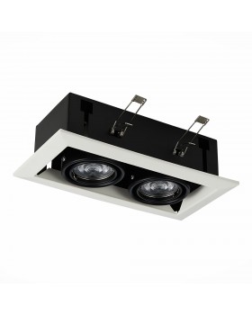 ST250.548.02 Св-к встр. Черный GU10 2*50W L245xW126xH70 220V Без ламп HEMI-foto2