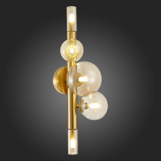 SL1509.201.05 Светильник настенный ST-Luce Золотистый/Коньячный G9 5*5W CIELO-foto4