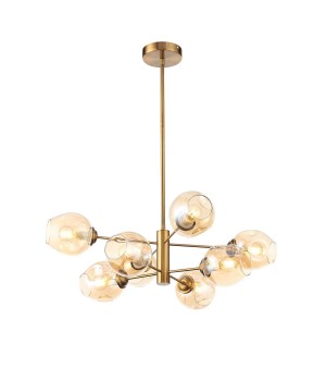 SL1500.203.08 Светильник подвесной ST-Luce Золотистый/Янтарный E14 8*40W FOVIA-foto2