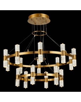 SL6007.203.32 Люстра подвесная ST-Luce Латунь/Прозрачный LED 32*2,5W 4000K GEMINA-foto4