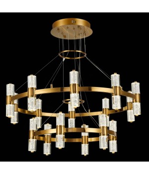 SL6007.203.32 Люстра подвесная ST-Luce Латунь/Прозрачный LED 32*2,5W 4000K GEMINA-foto4