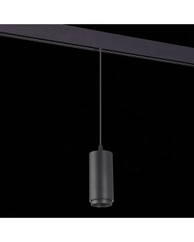 ST357.433.06 Магнитный трековый светильник подвесной ZOOM Черный LED 1*6W 3000K 667Lm Ra>80 10-60° IP20 D60xH120 48V ZIRO-foto5