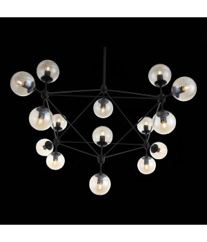 SL549.403.15 Люстра потолочная ST-Luce Черный/Янтарный E27 15*40W STAMPO-foto7