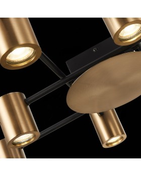 SL1207.402.10 Светильник потолочный ST-Luce Черный/Латунь GU10 10*7W VEROLI-foto6