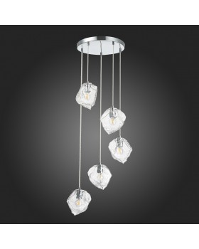 SL1175.103.05 Светильник подвесной ST-Luce хром/прозрачный E14 5*40W Portici-foto8