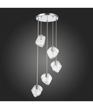 SL1175.103.05 Светильник подвесной ST-Luce хром/прозрачный E14 5*40W Portici-foto8