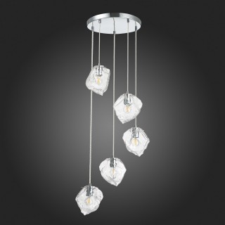 SL1175.103.05 Светильник подвесной ST-Luce хром/прозрачный E14 5*40W Portici-foto8