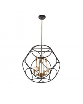 SL1012.423.08 Светильник подвесной ST-Luce Золотистый/Черный E14 8*40W CEZINO-foto2