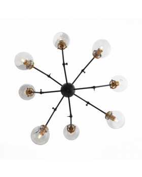 SL234.402.08 Люстра потолочная ST-Luce Черный, Золото/Прозрачный E27 8*40W (из 2-х коробок) VARIETA-foto2