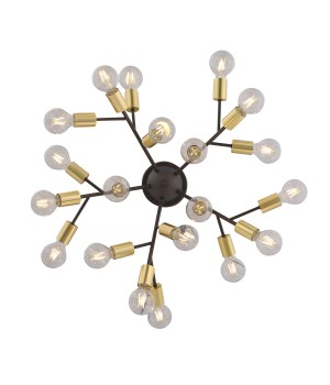 SL437.402.20 Люстра потолочная ST-Luce Золотистый,Черный E27 20*60W FOGLIONE-foto2