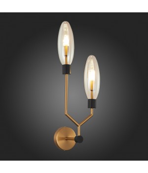 SL1174.301.02 Бра ST-Luce Латунь/Коньячный G9 2*5W DESIMA-foto5