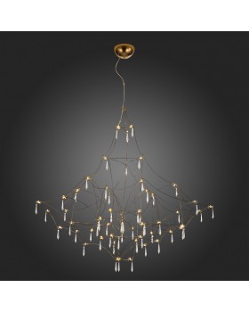 SL797.213.114 Люстра подвесная ST-Luce Золотистый, Прозрачный LED 114*0,45W 3000K GRAVETTA-foto5