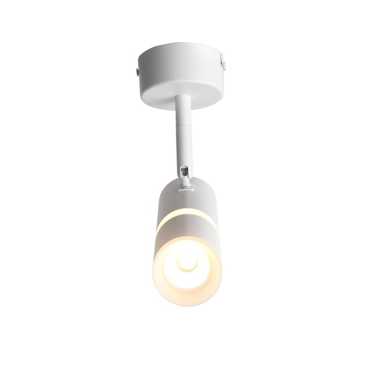 ST106.502.08 Светильник потолочный Белый LED 1*8W 3000K 624Lm Ra>80  D50xH165 170-240V ESCOPIO