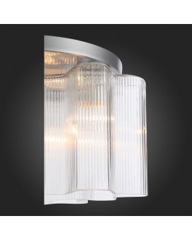 SL117.102.03 Люстра потолочная ST-Luce Серебристый/Прозрачный E27 3*60W ONDE-foto12