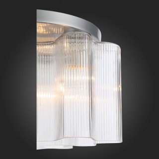 SL117.102.03 Люстра потолочная ST-Luce Серебристый/Прозрачный E27 3*60W ONDE-foto12