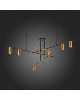 SL1206.402.09 Светильник потолочный ST-Luce Черный/Латунь GU10 9*7W SORMANO-foto5