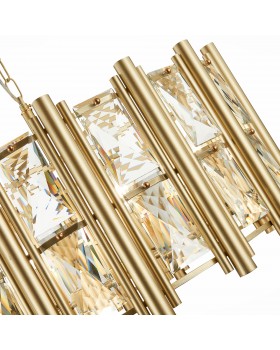 SL1623.203.08 Люстра подвесная ST-Luce шампань/шампань, прозрачный E14 8*40W CORSIA-foto3