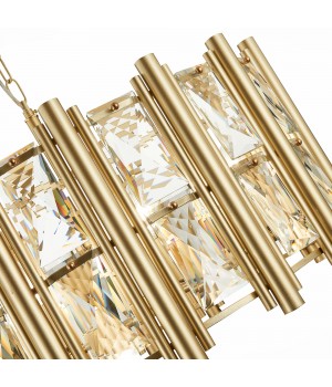 SL1623.203.08 Люстра подвесная ST-Luce шампань/шампань, прозрачный E14 8*40W CORSIA-foto3