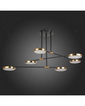 SL1605.403.06 Светильник подвесной ST-Luce Черный/Латунь, Белый LED 6*7,5W 3000K FARONE-foto8