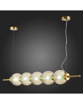 SL1155.303.05 Светильник подвесной ST-Luce Латунь/Коньячный E14 5*40W MARENA-foto9