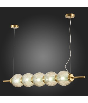 SL1155.303.05 Светильник подвесной ST-Luce Латунь/Коньячный E14 5*40W MARENA-foto9