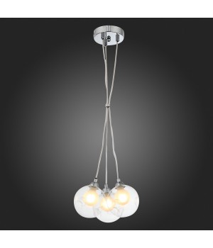 SL431.113.03 Светильник подвесной ST-Luce Хром/Прозрачный, Белый G9 3*5W DUALITA-foto3