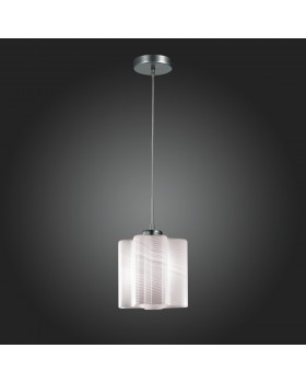 SL117.503.01 Светильник подвесной ST-Luce Серебристый/Белый с полосками E27 1*60W ONDE-foto6