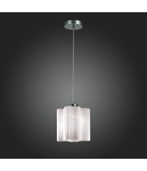 SL117.503.01 Светильник подвесной ST-Luce Серебристый/Белый с полосками E27 1*60W ONDE-foto6