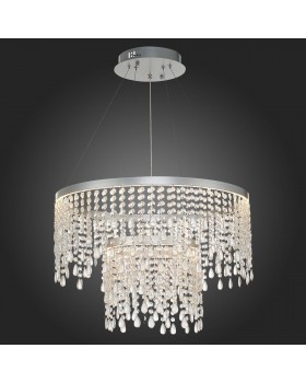 SL6201.103.55 Люстра подвесная ST-Luce Серебристый/Прозрачный LED 1*55W 3000K/4000K/6000K VEGA-foto5