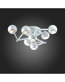 SL853.502.07 Люстра потолочная ST-Luce Белый/Белый, Серебристый E14 7*40W ROTTURA-foto3