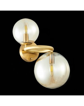 SL1162.301.02 Светильник настенный ST-Luce Латунь/Коньячный E14 2*40W GORIZIA-foto4