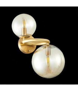 SL1162.301.02 Светильник настенный ST-Luce Латунь/Коньячный E14 2*40W GORIZIA-foto4