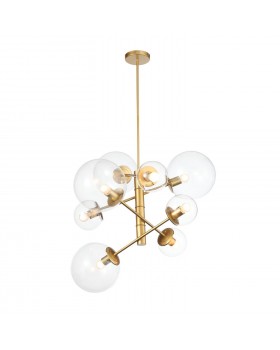 SL1150.203.08 Светильник подвесной ST-Luce Матовое золото/Прозрачный E27 8*40W (из 3-х коробок) LIORA-foto2