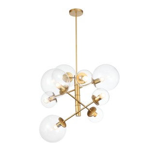 SL1150.203.08 Светильник подвесной ST-Luce Матовое золото/Прозрачный E27 8*40W (из 3-х коробок) LIORA-foto2