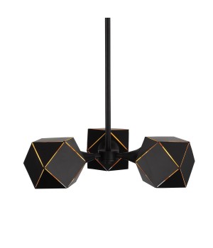 SL258.402.03 Люстра потолочная ST-Luce Черный/Черный, Золото E14 3*40W ENIGMA-foto3