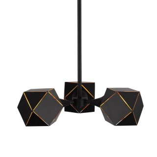 SL258.402.03 Люстра потолочная ST-Luce Черный/Черный, Золото E14 3*40W ENIGMA-foto3