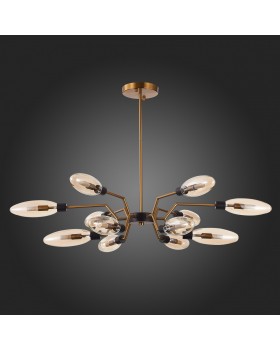 SL1174.303.12 Люстра подвесная ST-Luce Латунь/Коньячный G9 12*5W DESIMA-foto4