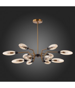 SL1174.303.12 Люстра подвесная ST-Luce Латунь/Коньячный G9 12*5W DESIMA-foto4