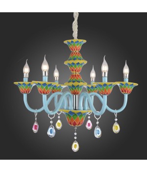 SL674.783.06 Люстра подвесная ST-Luce Разноцветный/Разноцветный E14 6*40W ORNATO-foto7