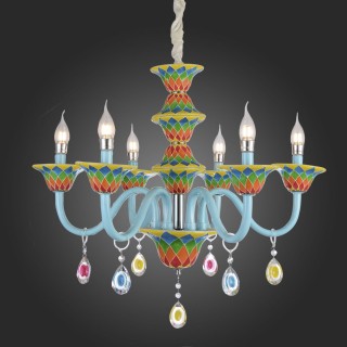 SL674.783.06 Люстра подвесная ST-Luce Разноцветный/Разноцветный E14 6*40W ORNATO-foto7