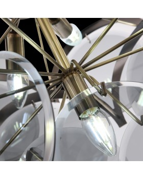 SL1161.373.09 Люстра подвесная ST-Luce Бронза/Дымчатый E14 9*60W FAZIA-foto9