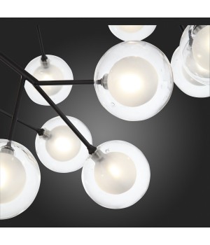 SL376.403.36 Светильник подвесной ST-Luce Черный/Прозрачный, Белый G4 LED 36*2W DEMELE-foto6