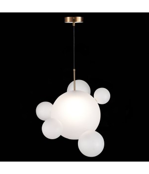 SL1133.513.01 Светильник подвесной ST-Luce Латунь/Белый E27 1*60W BOPONE-foto3