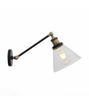 SL237.411.01 Бра ST-Luce Черный, Бронза/Прозрачный E27 1*40W EVOLUTO-foto2