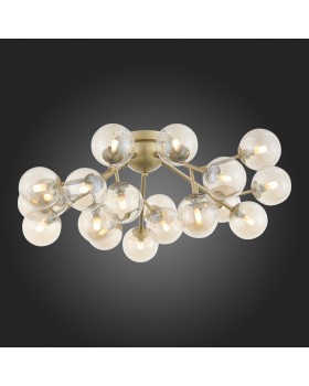 SL438.202.20 Люстра потолочная ST-Luce Золотистый/Коньячный G9 20*5W PALLЕRE-foto7